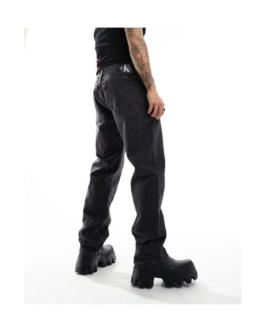 Calvin Klein Black 90s Straight Leg Jeans for men