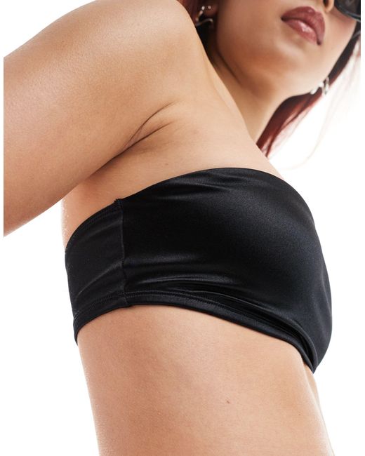 Mix and match - top bikini a fascia di Monki in Black
