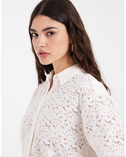 Levi's Natural Harlie Short Sleeve Lace Shirt
