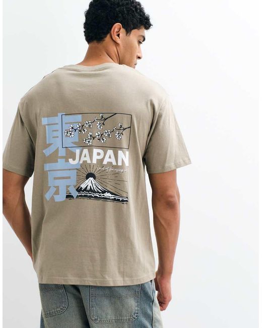 JJ Rebel White Oversized T-shirt With Japanese Back Print for men