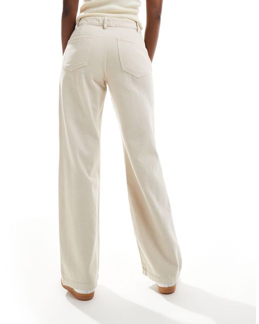 Mango Natural Relaxed Straight Leg Jeans