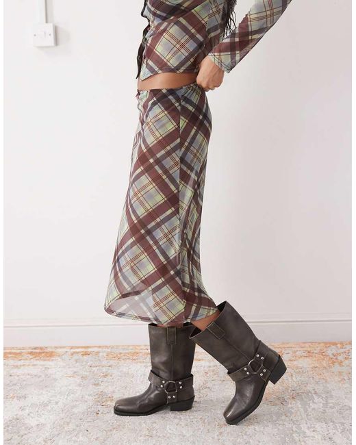 Collusion Natural Sheer Awkward Length Skirt