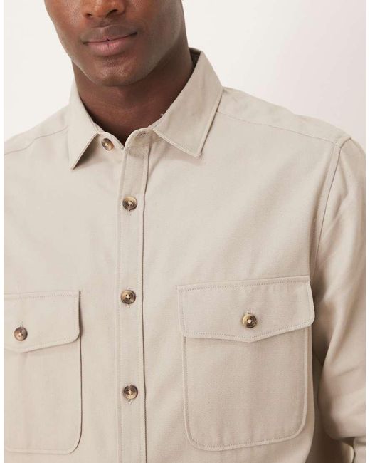 ASOS White Cotton Overshirt for men
