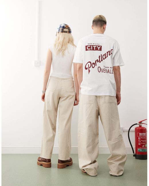 Weekday Natural Astro Linen Blend Trousers