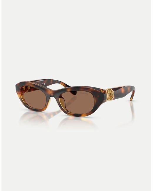 Swarovski Natural Rectangle Sunglasses With Lens