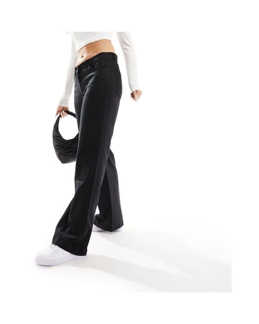 Weekday White Tiana Linen Mix Trousers