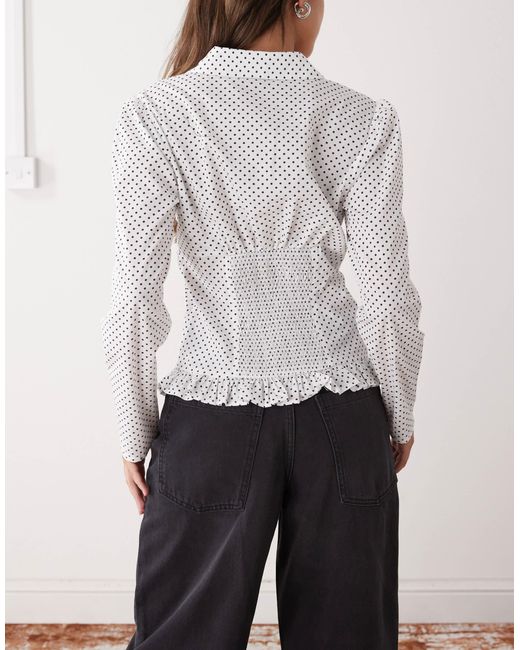 Collusion Gray – figurbetonte hemdbluse