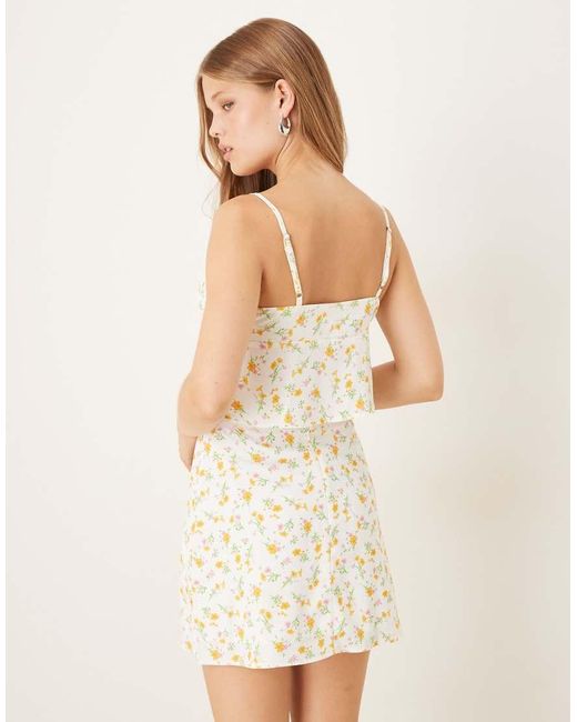 Glamorous White Tie Front Cami Top
