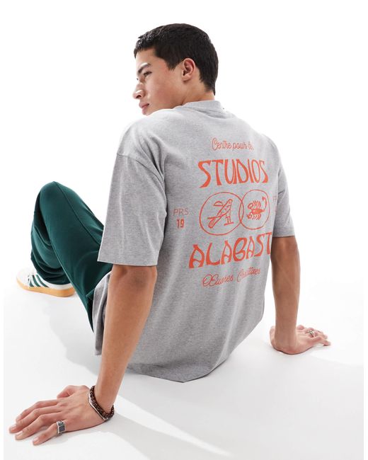 ASOS White Oversized T-shirt With Back Text Graphic for men