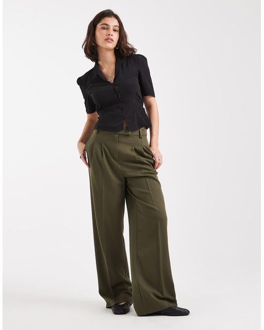 Blusa De Tarde Negra Con Lazada En La Cintura De ASOS de color Black