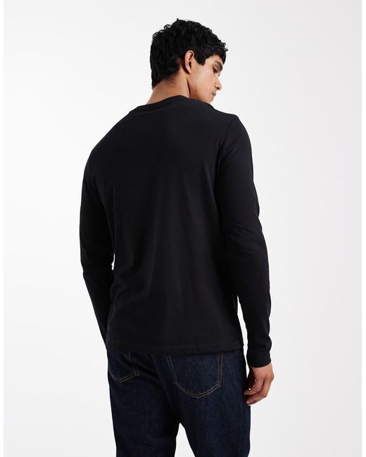 ASOS Blue Essentials Regular Fit Long Sleeve T-shirt for men
