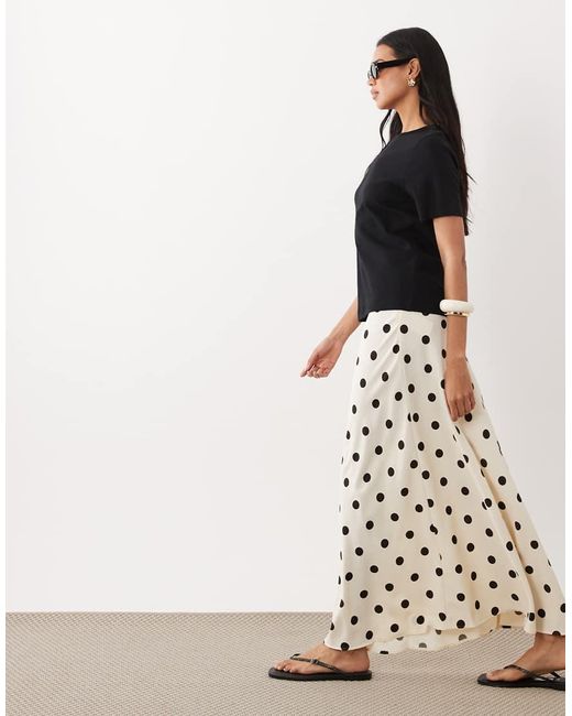 Jdy Natural A-Line Satin Maxi Skirt