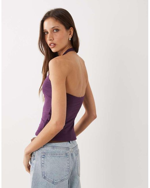 Cotton On Purple All Day Neck Halter