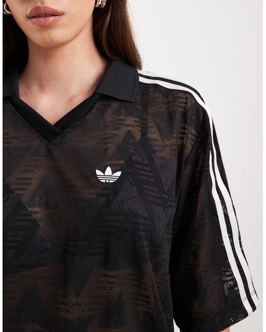 Adidas Originals Black Lace Football Jersey