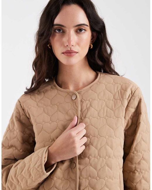 ONLY Natural Heart Quilted Jacket