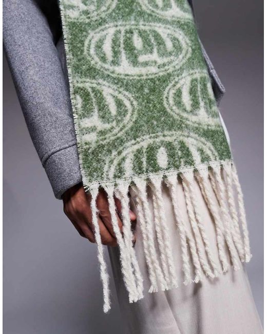 Sciarpa Double-Face Con Stampa di ASOS in Gray da Uomo