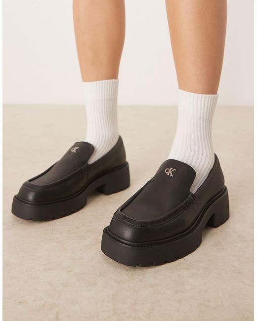 Calvin Klein Black Chunky Loafers