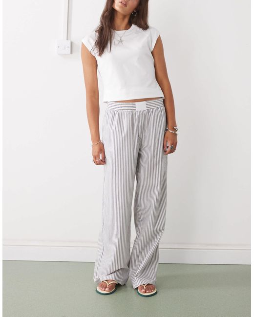 Lioness Gray – hose aus popeline mit streifen