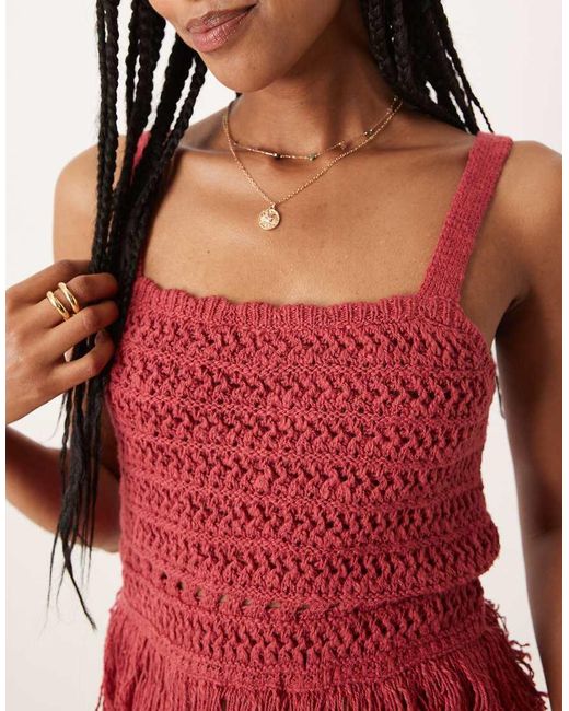 ASOS Red Co-ord Knitted Cami Top