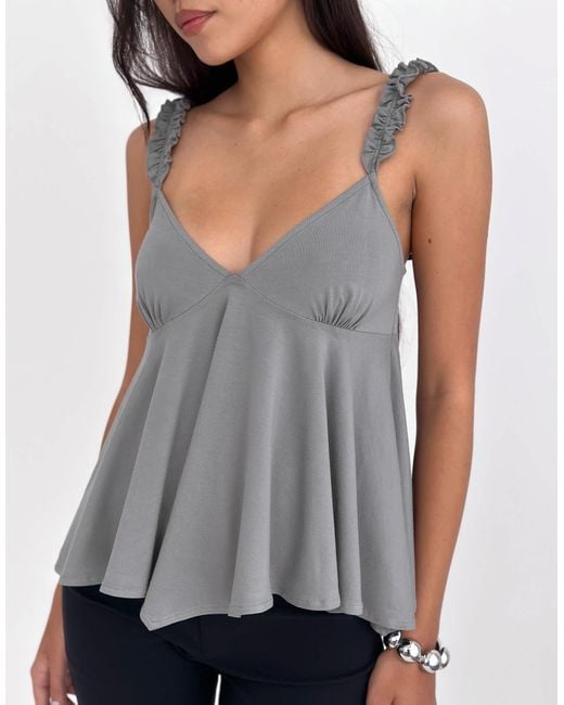 Motel Gray Sable Floaty Top