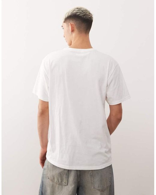 Columbia White Csc Basic Logo T-Shirt for men