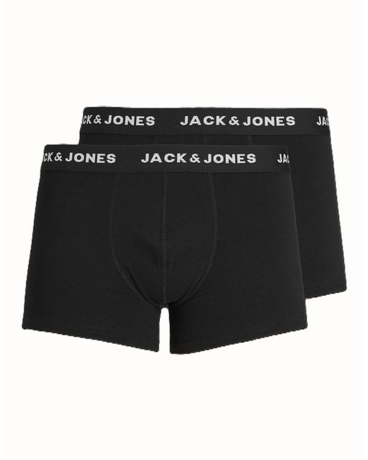Jack & Jones Black 2 Pack Trunks for men