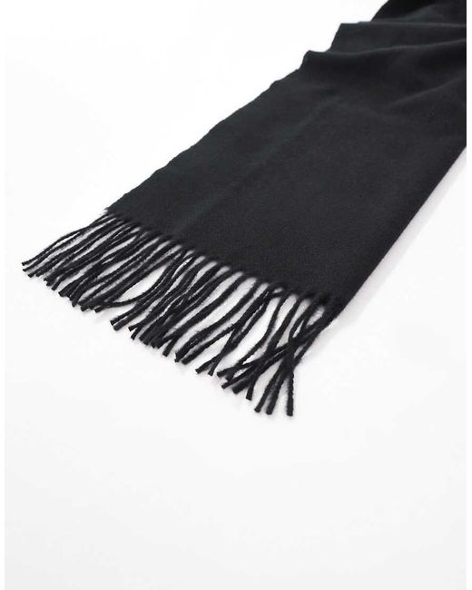 ASOS Black Supersoft Scarf With Tassels