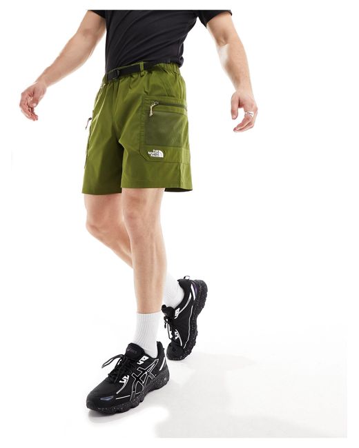 The North Face Green Class V Pathfinder Belted Shorts for men