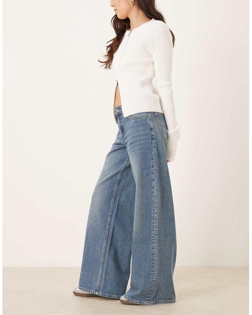 Lee Jeans Blue Hope Mid Rise Wide Leg Jeans