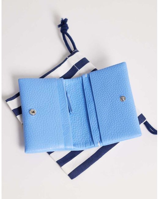Polo Ralph Lauren Blue Polo Play 100% Leather Card Wallet