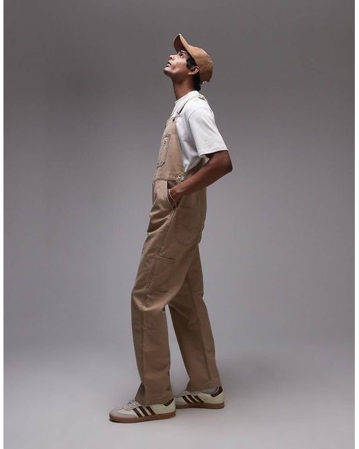 Levi's Brown Workwear Capsule Canvas Dungaree Trousers for men