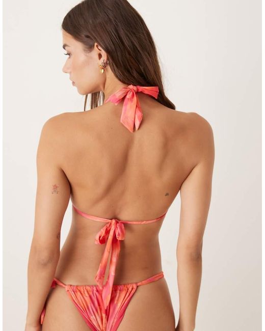 Wild Lovers Red Bella Vista Triangle Bikini Top