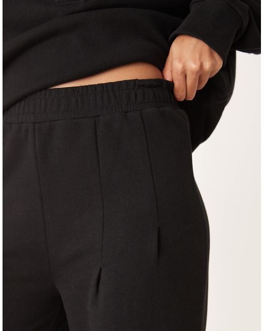 ASOS Green Wide Leg Trackies With Tuck Detail