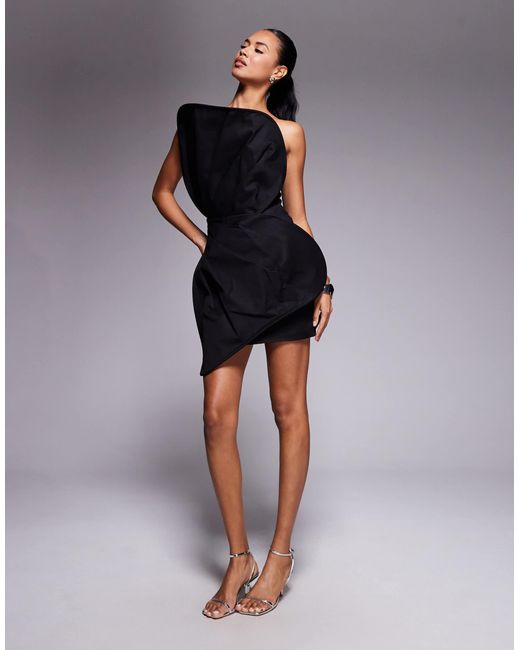 knee length dresses for ladies Metallic Off-Shoulder Ruched Mini Dress