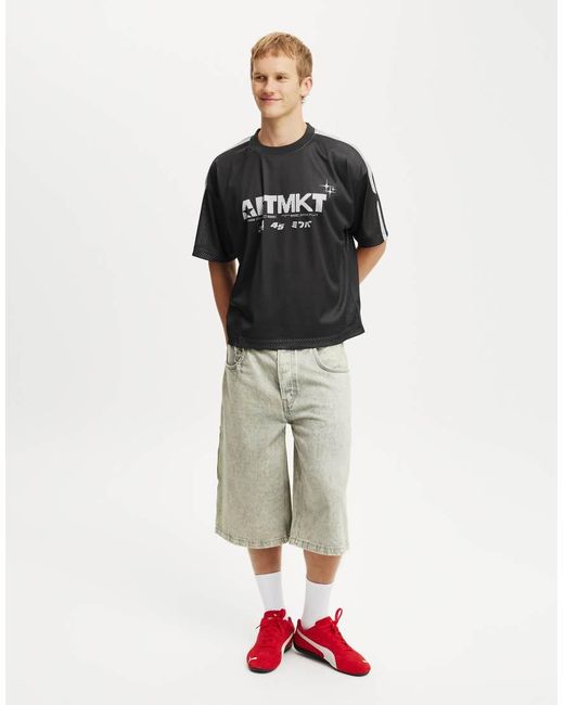 Cotton On Black Cotton On Football Jersey for men