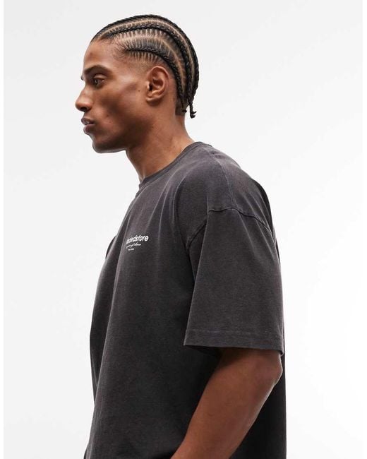 Faded Store Black Logo T-shirt With Rolling Dice Back Print for men