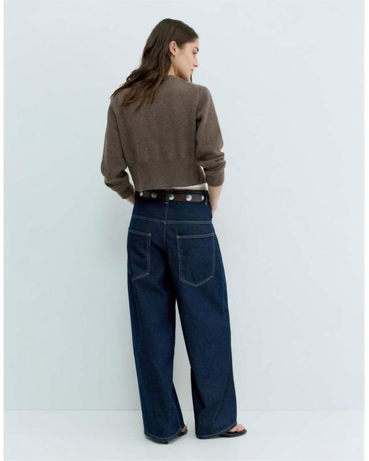 Pull&Bear Blue Short Buttoned Cardigan