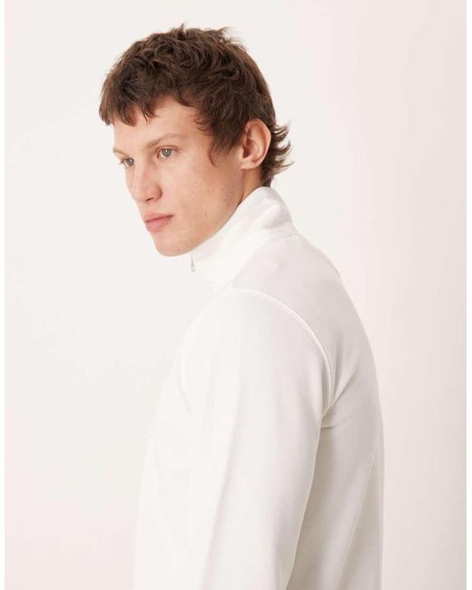 Gant Natural 3/4 Zip Up Sweat for men