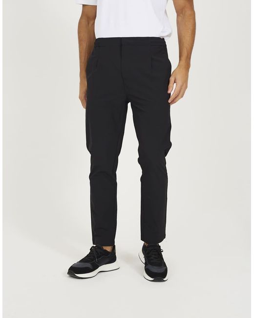 Brave Soul Black Elasticated Waist Chino Style Trousers for men