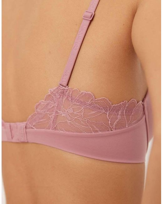 Calvin Klein Brown Perfectly Fit Lace Lightly Lined Perfect Coverage Bra