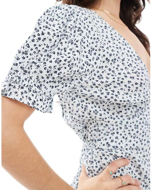 Miss Selfridge Blue Mini Spun Tea Dress