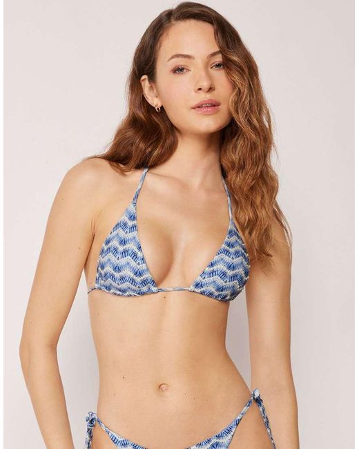 Calzedonia Blue Triangle Bikini Top Reflection
