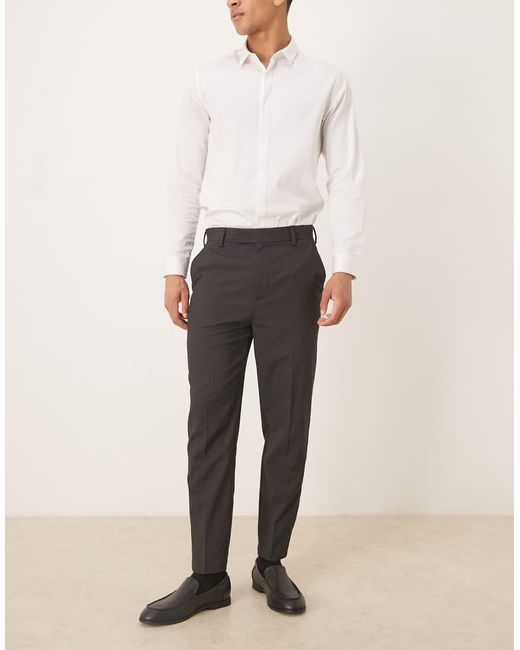 ASOS Gray Dressy Tapered Fit Pants for men