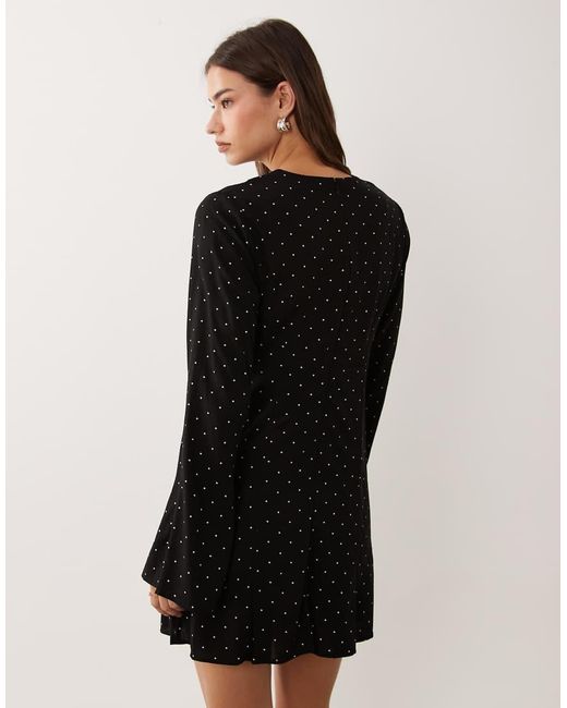 ASOS Black Long Sleeve Mini Dress
