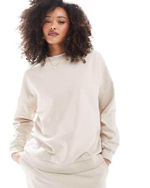 Vero Moda Oversized Sweatshirt Met Lange Pasvorm in het White