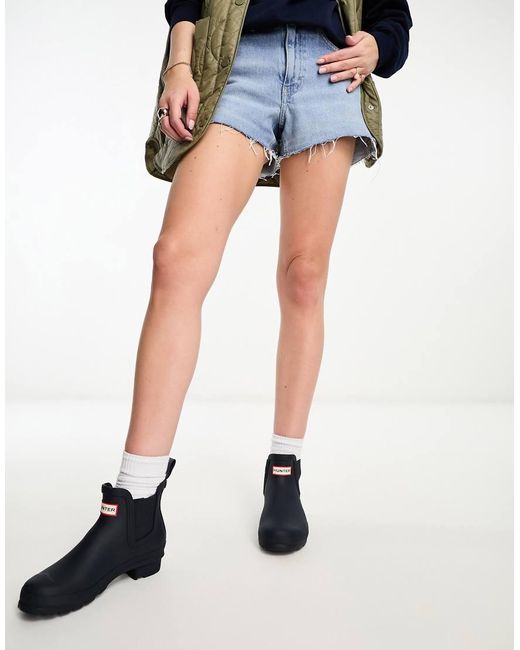 Hunter Blue Original Chelsea Boots