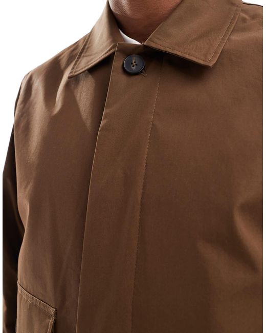 River Island Brown Smart Chore Jacket for men