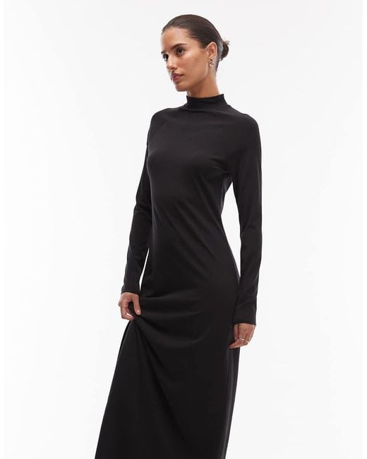 ARKET Black Long Sleeve Maxi Dress