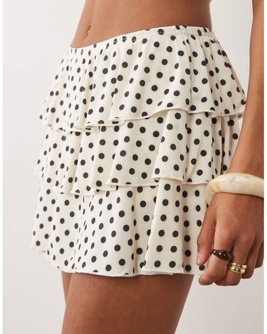 Miss Selfridge White Mini Rara Skort