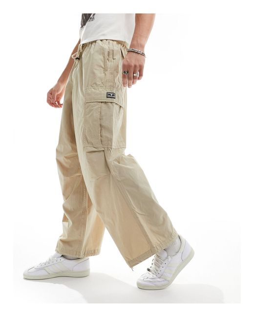 Pantalones blanco hueso Obey de hombre de color Natural